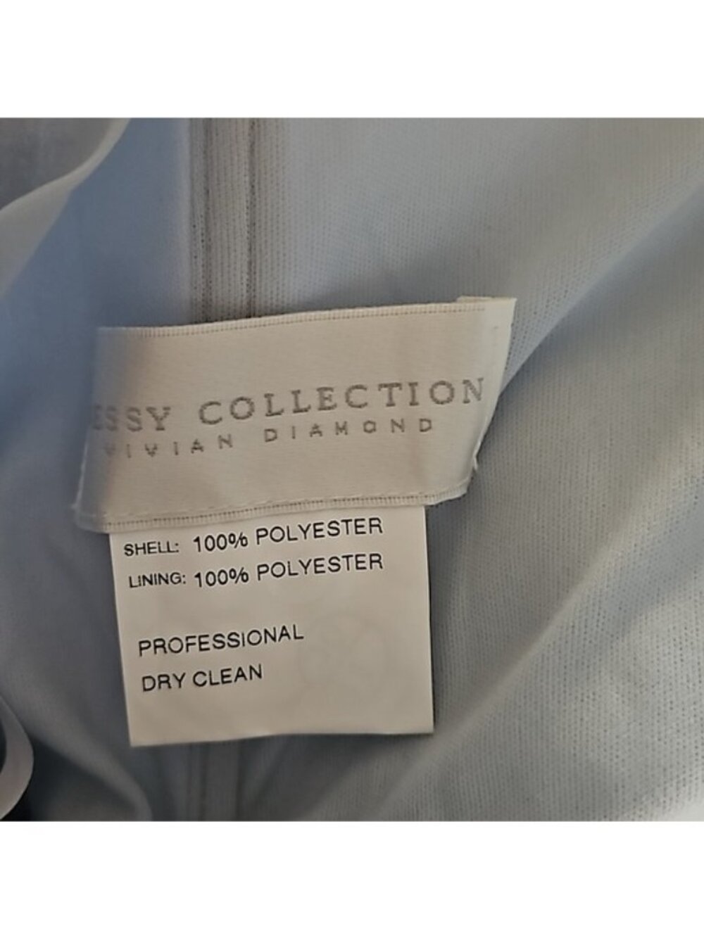 Dessy Collection Bow Shoulder Chiffon Maxi Dress Size 18 New Mist Blue Women's - Picture 10 of 11